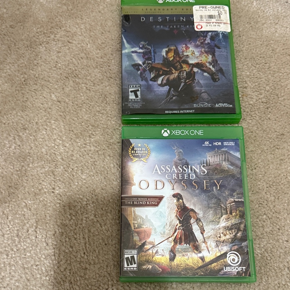 Xbox One Game Bundle - Green Cases